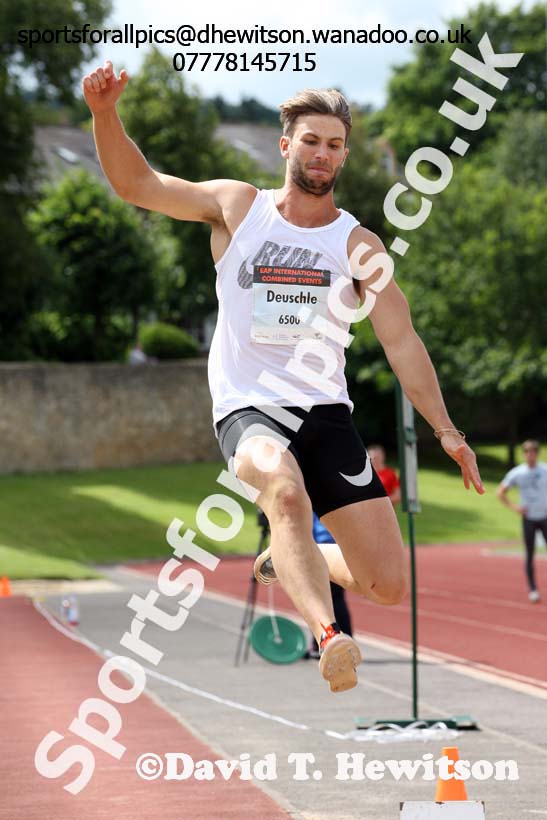 Senior mens long jump, EAP International Combined Events, Hexham Northumberland. Photo: David T. Hewitson/Sports for All Pics